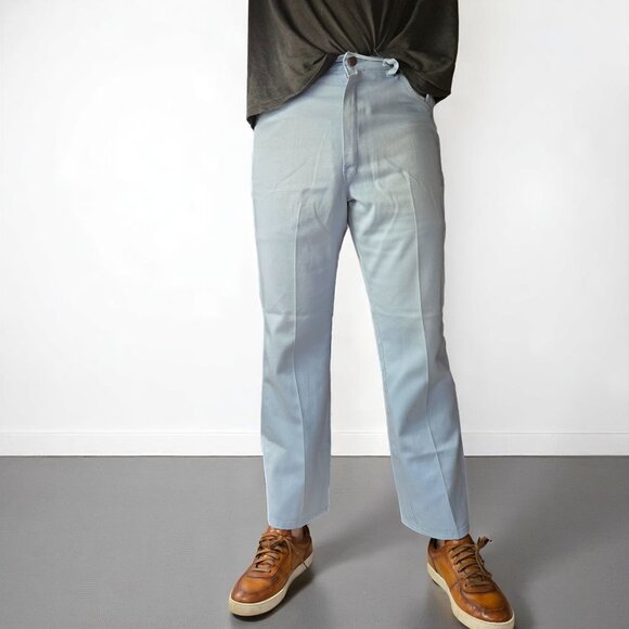 VTG Big Yank Jeans Light‎ Blue 34x28.5 High-Waisted Wide-Leg Denim 1970s USA - Picture 4 of 15